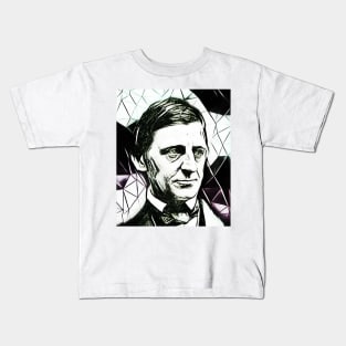 Ralph Waldo Emerson Black and White Portrait | Ralph Waldo Emerson Artwork 4 Kids T-Shirt
